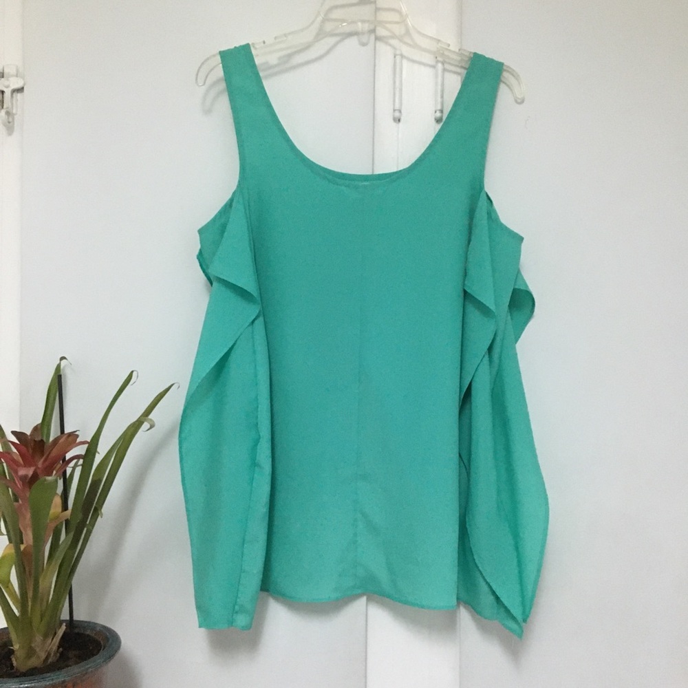 Bcbgeneration High Low Mint Green Sleeveless Top - image 2